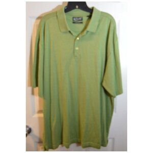 Austin Golf Men's Short 3/4 Sleeve Collared Pullover Polo Shirt Green Size XL